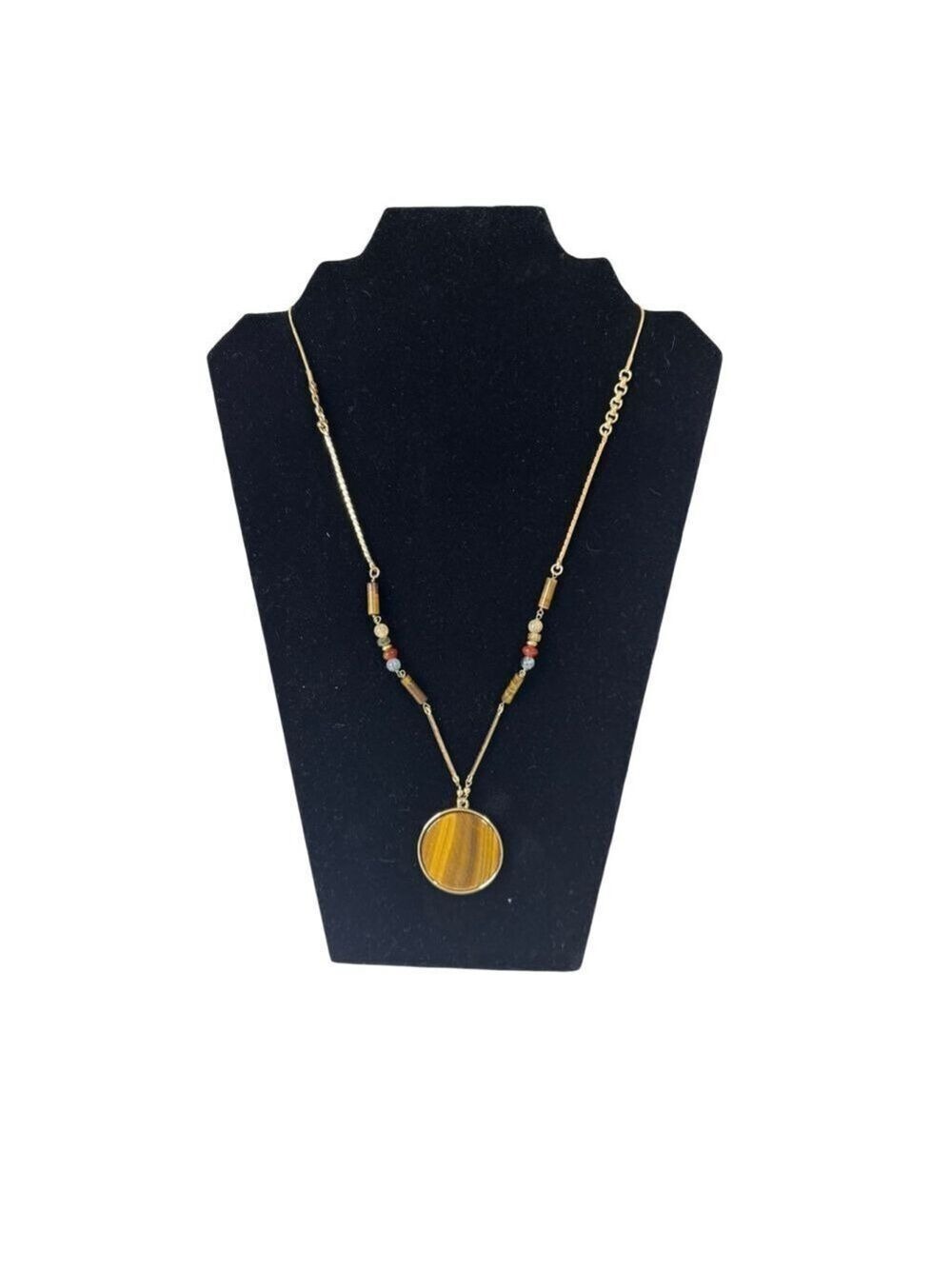 Women's J. Jill Gold & Brown Tiger Eye Pendant Necklace One Size